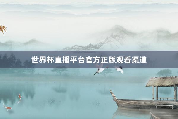 世界杯直播平台官方正版观看渠道